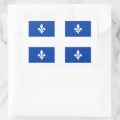 Quebec Vlaggen Graphic Rechthoekige Sticker (Tas)