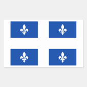 Quebec Vlaggen Graphic Rechthoekige Sticker (Voorkant)