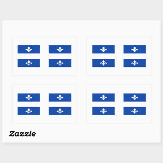 Quebec Vlaggen Graphic Rechthoekige Sticker