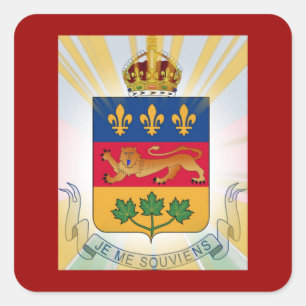 Quebec Wapenmunt Vierkante Sticker
