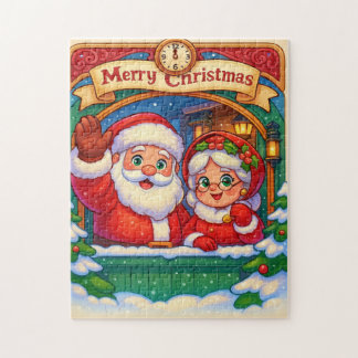 Quebra-Cabeça (Puzzle) Mamãe e Papai Noel Legpuzzel