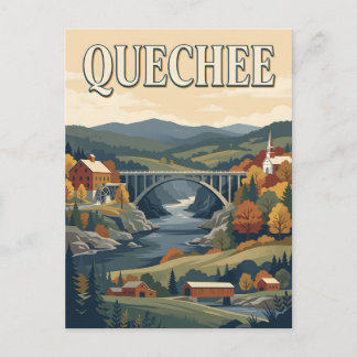 Quechee Vermont Kloof Oude Reisposter Briefkaart