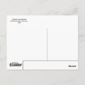 Quechua équatorien vintage fille carte postale (Dos)