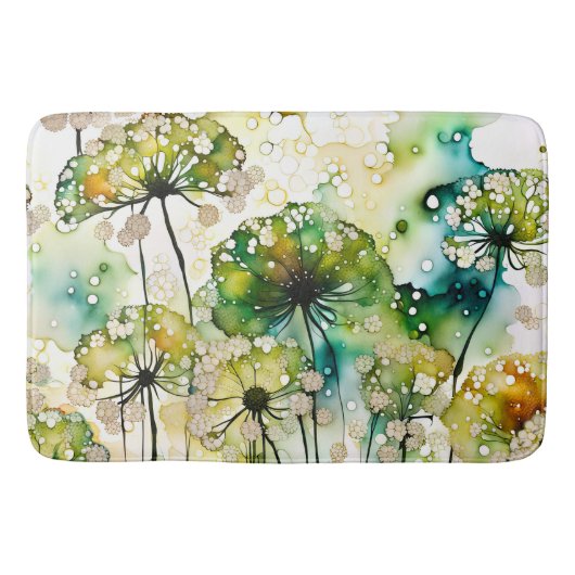 Queen Anne's Lace en Bubbles Abstract Badmat (Voorkant)