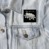 Queen Anne's Lace Moederdag Vierkante Button 5,1 Cm (In situ)