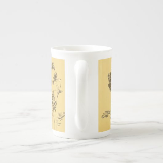 Queen Anne's Lace op een Bone China Mok (Achterkant)