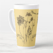 Queen Anne's Lace op een grote latte Mok (Linkerhoek)