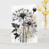 Queen Anne's Lace - Watercolor flowers Kaart (Gele Bloem)