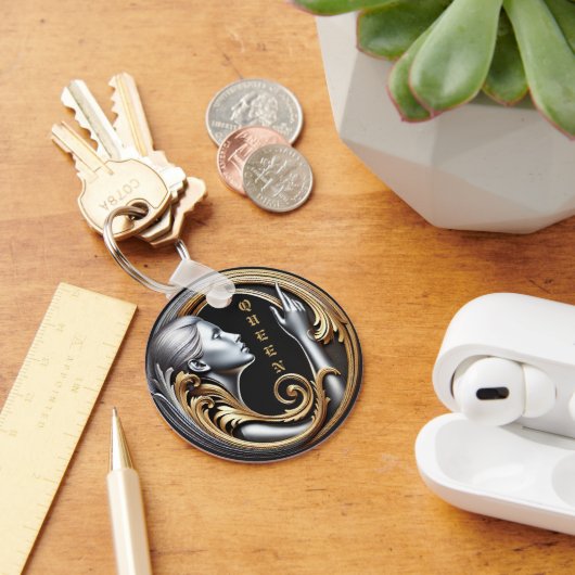 Queen Art's Metal Circle Sleutelhanger - Elegant,  (Bureau)