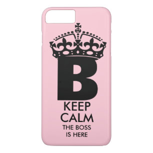 Queen B Keep Calm iPhone 8 Plus / 7 Plus Hoesje