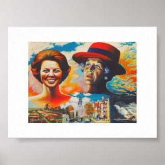 Queen Beatrix 75 jaar Poster