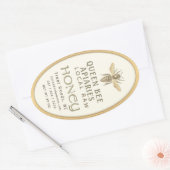 Queen Bee 32 oz Queenline Jar Honey Label Gold (Envelop)