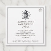 Queen Bee Beehive Imker Honey Products Label (Achterkant)