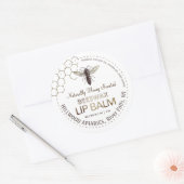 Queen Bee Beeswax Lip Balm Étiquette Honeycomb (Enveloppe)