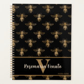 Queen Bee Black Gold Motif Design (Devant)