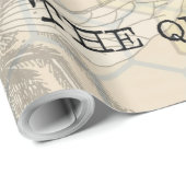 Queen Bee Bug Insect Antiek Illustratie Cadeaupapier (Rol Hoek)