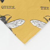 Queen Bee Bug Insect Antiek Illustratie Fleece Deken (Hoek)