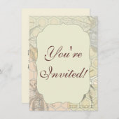 Queen Bee Bug Insect Antiek Illustratie Kaart (Voorkant / Achterkant)