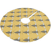 Queen Bee Bug Insect Antiek Illustratie Kerstboom Rok (Gekanteld)