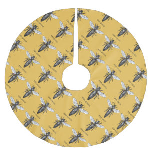 Queen Bee Bug Insect Antiek Illustratie Kerstboom Rok