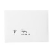 Queen Bee Bug Insect Antiek Illustratie Omwikkelbaar Adreslabel (Voorkant)