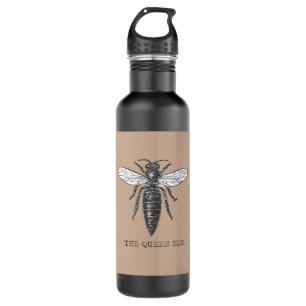 Queen Bee Bug Insect Antiek Illustratie Waterfles