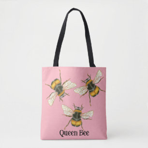 Queen Bee Bumblee illustratie Draagtas