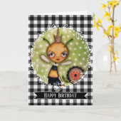 Queen Bee - Carte d'anniversaire (Fleur jaune)
