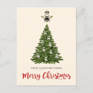 Queen Bee Crown Apiary Beekeeper Zakelijke vakanti Feestdagenkaart