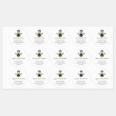 Queen Bee & Crown White Labels (Vel)
