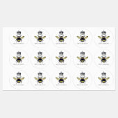 Queen Bee & Crown Witte Honinglabels Labels (Vel)