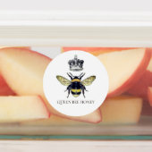 Queen Bee & Crown Witte Honinglabels Labels (Aangebracht)