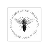 Queen Bee Custom Apiary Honing Adres Stempel (Afrduk)