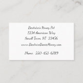 Queen Bee dans une couronne Carte de visite de mie (Dos)