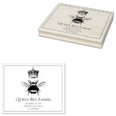 Queen Bee en Crown Apiary Boerderij of Candlemaker Rubberstempel (Gestempeld)