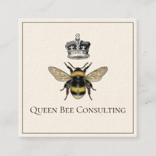 Queen Bee en Crown Consulting Vierkante Visitekaartje