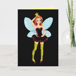 Queen Bee Fairy Verjaardag of Wenskaart Kaart