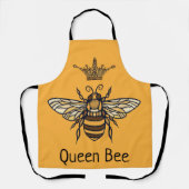 Queen Bee Fancy Crown Personalize Apron Schort (Voorkant)