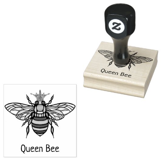 Queen Bee Fancy Kroonrubberen stempel (Gestempeld)