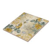 Queen Bee Golden Rozen Bloemen Tegeltje (Zijkant)