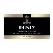 Queen bee goud minimalistische honing etiket (Voorkant)