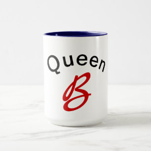 Queen Bee grappig alfabet met humor design koffie Mok