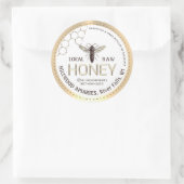 Queen Bee Honey Jar Label Lokale Raw Hand gebottel (Tas)