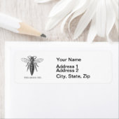 Queen Bee Illustration Bug Insect Etiket (Insitu)
