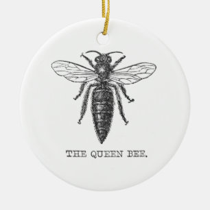 Queen Bee Illustration Bug Insect Keramisch Ornament
