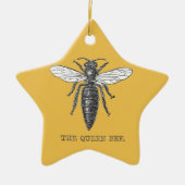 Queen Bee Illustration Bug Insect Keramisch Ornament (Voorkant)