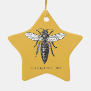Queen Bee Illustration Bug Insect Keramisch Ornament