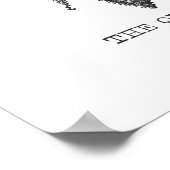 Queen Bee Illustration Bug Insect Poster (Hoek)