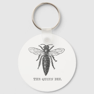 Queen Bee Illustration Bug Insect Sleutelhanger