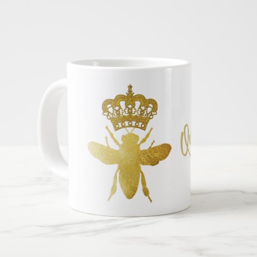 QUEEN BEE Jumbo Extra-large Coffee Mok (Voorkant links)
